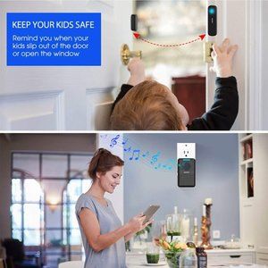 NEW Wireless Door Chime,600Ft Range 5 Adjustable Volume 1 Magnetic Door open